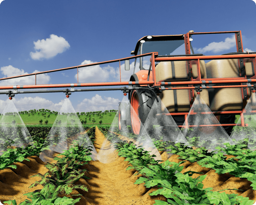 Top-down view of simulated warehouse with multiple robots